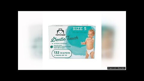 Amazon Brand - Mama Bear Gentle Touch Diapers, Hypoallergenic, Size 5, White, Review