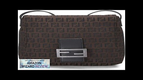 FENDI Pre-Loved Brown Zucchino Canvas Tube Messenger Small BrownSleek Fendi messenger bag Review