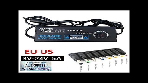 Adjustable Power Supply Adapter AC To DC 3V-24V 5A Universal Adapter Review