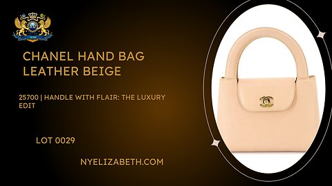 CHANEL HAND BAG LEATHER BEIGE