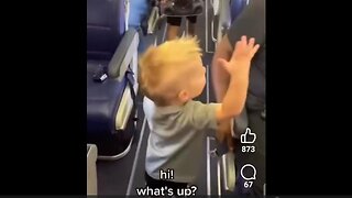 'News Interruption' 😊 Cute Kid on Southwest Airlines