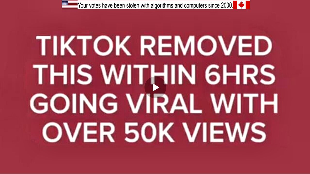 This video was removed from TIKTOK!!