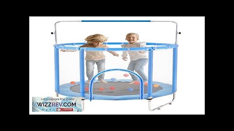 55" Trampoline for Kids Mini Toddler Trampoline with Net Indoor Outdoor Review