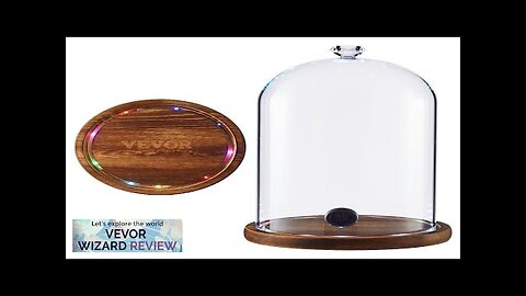 VEVOR Smoking Cloche 6.9 inch Glass Dome Cover with Wooden Base Smoker Review