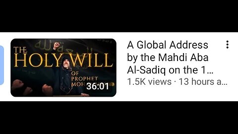 Global Address by the Mahdi