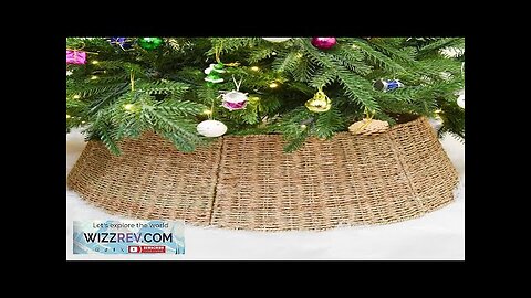 Rocinha Rattan Christmas Tree Collar Basket Rustic Handcrafted Tree Ring Woven Review