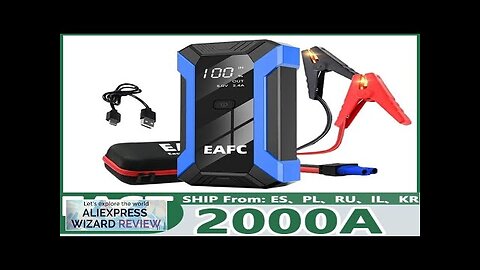 2000/1200A Car Jump Starter Portable Power Bank Starting Device Diesel Petrol Powered Review