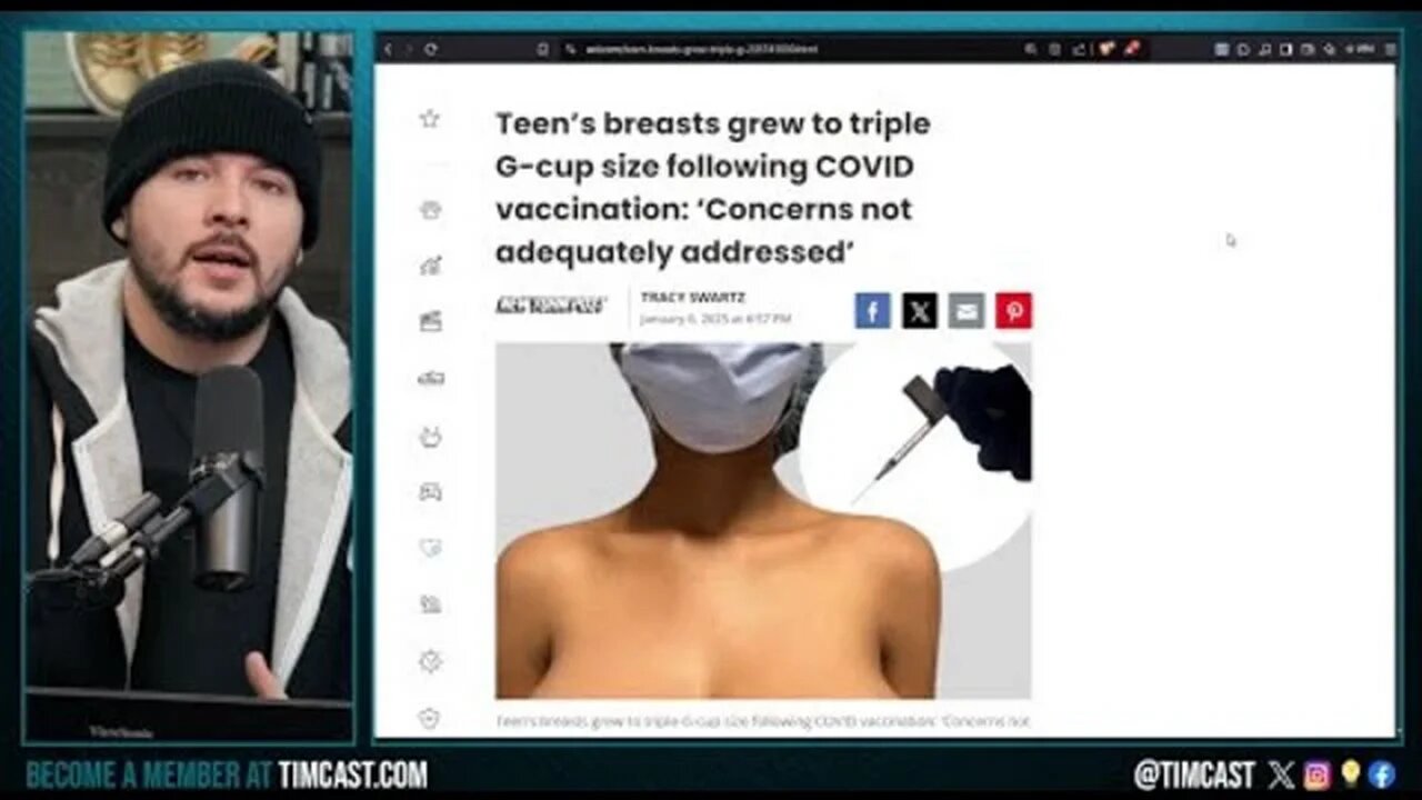 Women's Boobs EXPLODE After COVID Vaccine, Many Women Report Vaccine Causes BOOB GROWTH