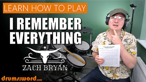 ★ I Remember Everything (Zach Bryan) ★ Drum Lesson PREVIEW | How To Play Song (Steve Clark)