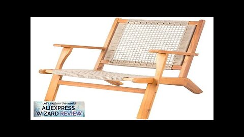 Natural Stain Outdoor Chair Acacia Wood Construction Hand Woven Seat Comfortable Reclining Review