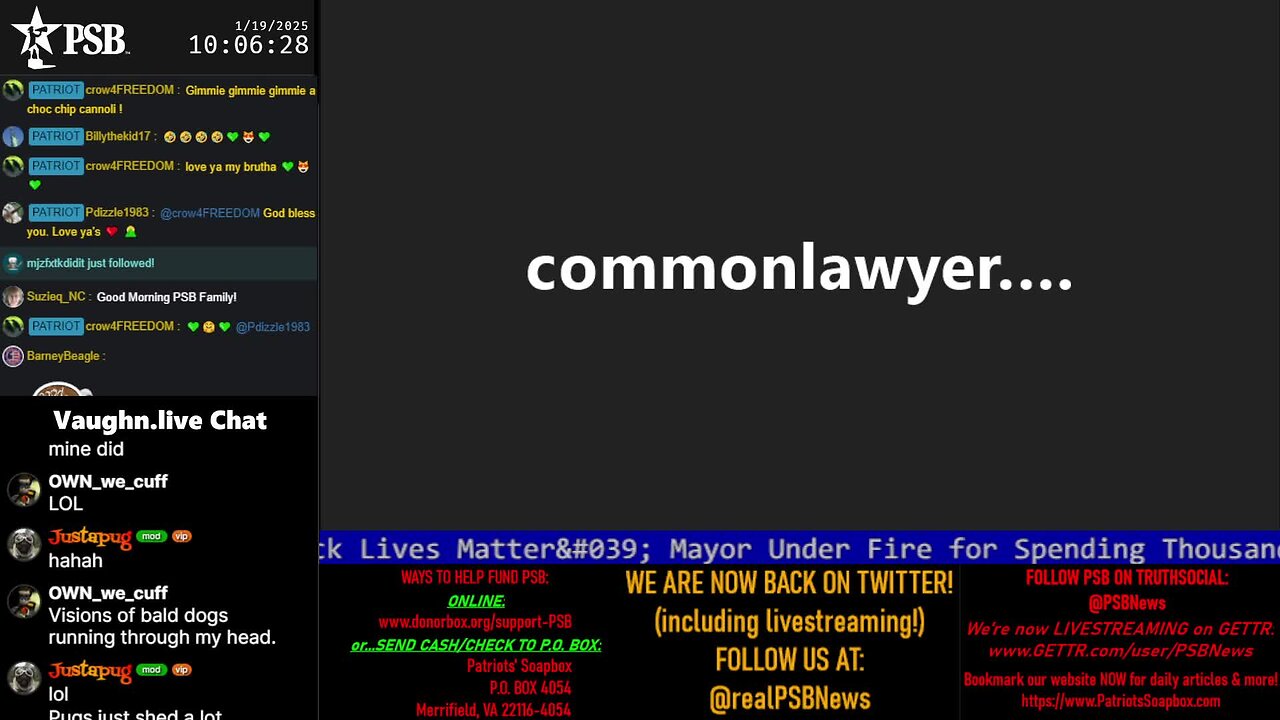 2025-01-19 10:00 EST - A Common Lawyer Comments: with Brent Winters