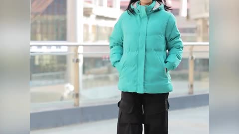 Women’s Autumn Winter Puffer Jacket – Warm Hooded Casual Outerwear