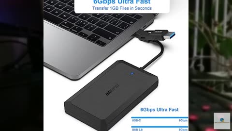 BENFEI 2.5 Inch SATA to USB Tool Free External Hard Drive Enclosure, USB Type-C/