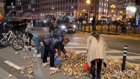 Meanwhile at the home of the corrupt European Union in Brussels Farmers