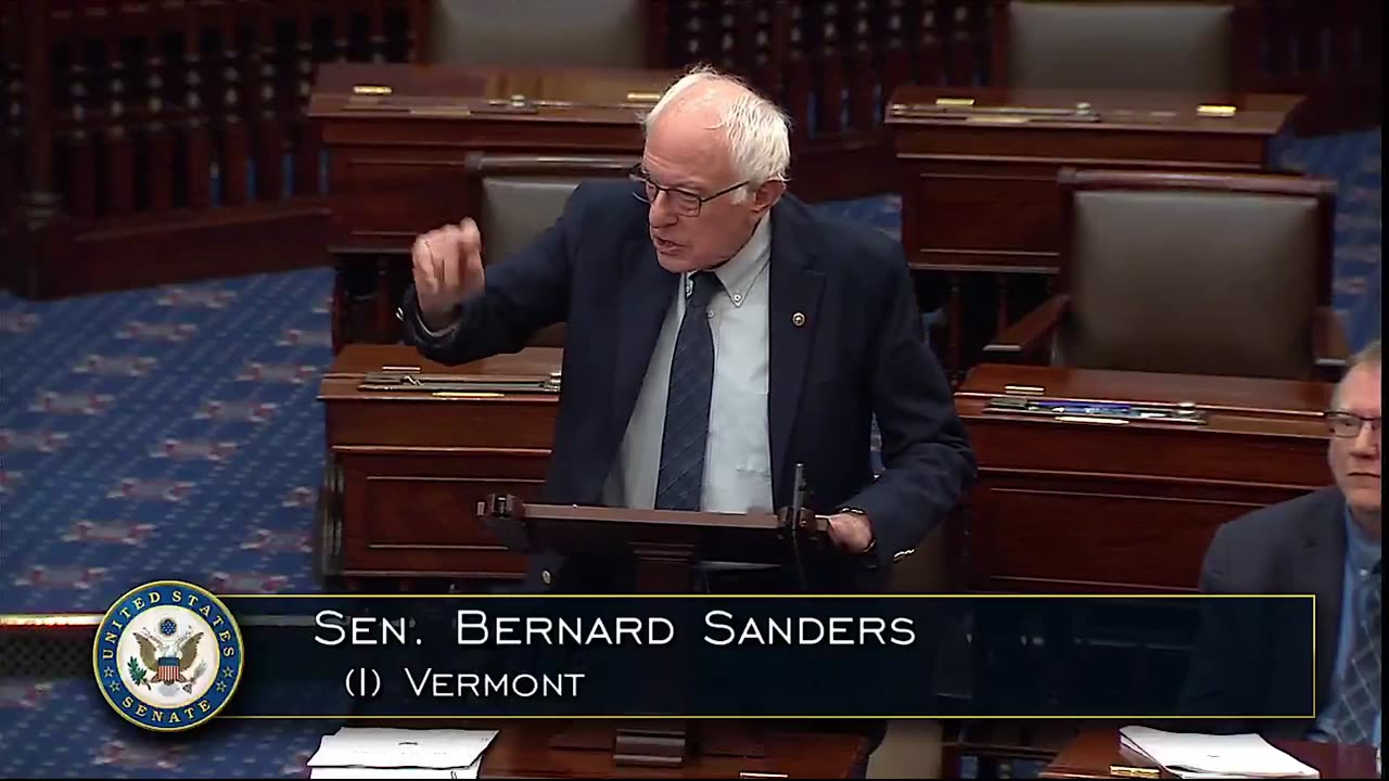 🚨 BREAKING: In an incredible sight, Sen. Bernie Sanders is ERUPTING on the Senate floor ...