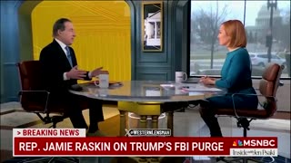 Criminal Jamie Raskin is not handling Trump cleaning house at the corrupt FBI very well: