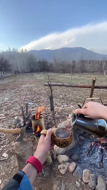 Making a Swedish stove using an auger.