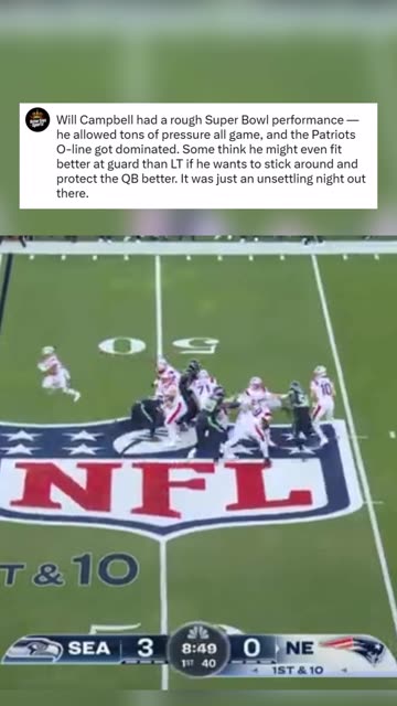 Will Campbell had a rough Super Bowl performance