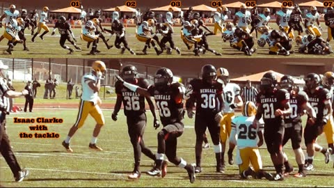 Prototype 293: Buffalo State's Isaac Clarke with the tackle vs Brockport
