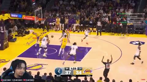 Flight reacts to the LA VS TIMBERWOLVES GAME