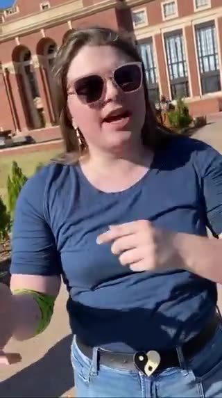 Deranged leftist student just TRASHED a YAF student table at Oklahoma State