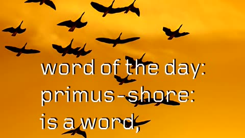 word of the day: primus-shore