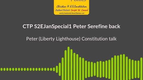 CTP Peter Serefine of Liberty-Lighthouse BTS/SP SOUNDBITE1 (CTP 20250101 S2EJanSpecial1) Video