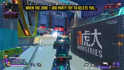 Wattson Escapes the zone & 3rd Party with 3 Kills in E District | CAR + Wingman | Apex Legends