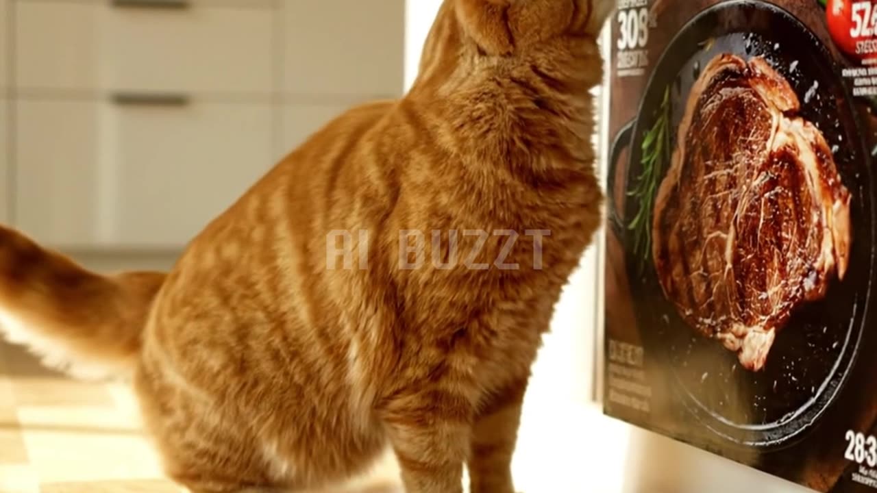 Orange Tabby Learns to Grill: Watch Meow-ster Chef Prepare His Own Meal