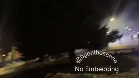 Fireworks are being launched REPEATEDLY at federal agents at ICE Minneapoli