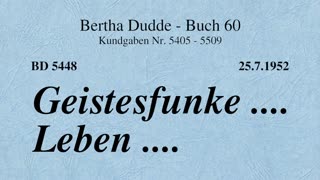 BD 5448 - GEISTESFUNKE .... LEBEN ....