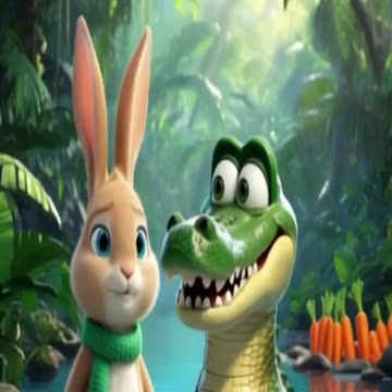 The Wise Rabbit and the Crocodile | Moral Story for Kids | English Animated Short Story