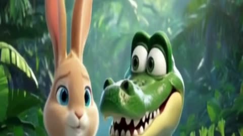 The Wise Rabbit and the Crocodile | Moral Story for Kids | English Animated Short Story