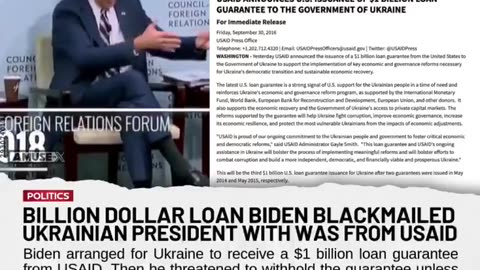 Biden's BILLION $ BRIBE was through USAID