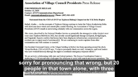 Alaska Disaster: Typhoon Halong’s Wrath in the Yukon-Kuskokwim Delta