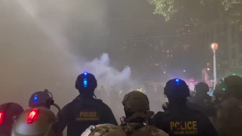 WATCH: Antifa rioters throw exploding munitions and tear gas back at DHS agents