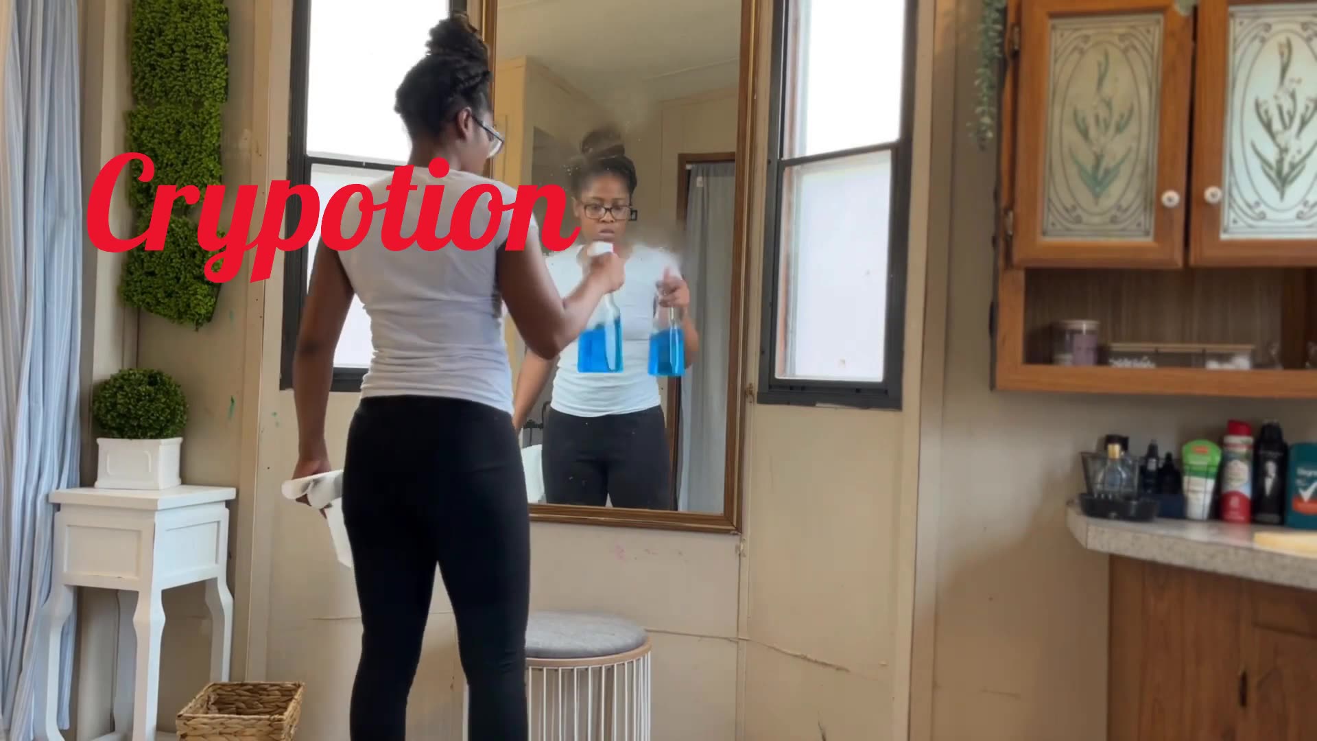 Crypotion sexy girl ready to shower b4ax