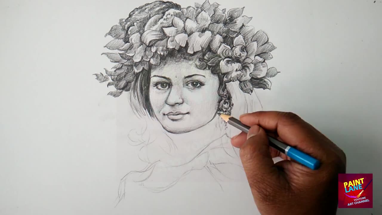 How To Draw Portrait Of A Lady With Pencil _ Pencil Art