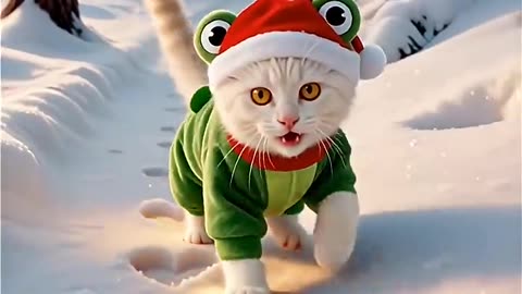 Kitty Leaves Love Notes 💖🐾 #cat#cat #cute #cats #love #frog #winter