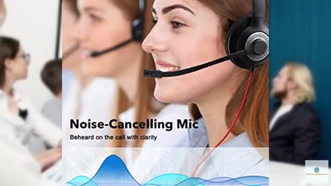 JIAMQISHI USB Headset with Microphone for PC, On-Ear Computer Laptop Headphones