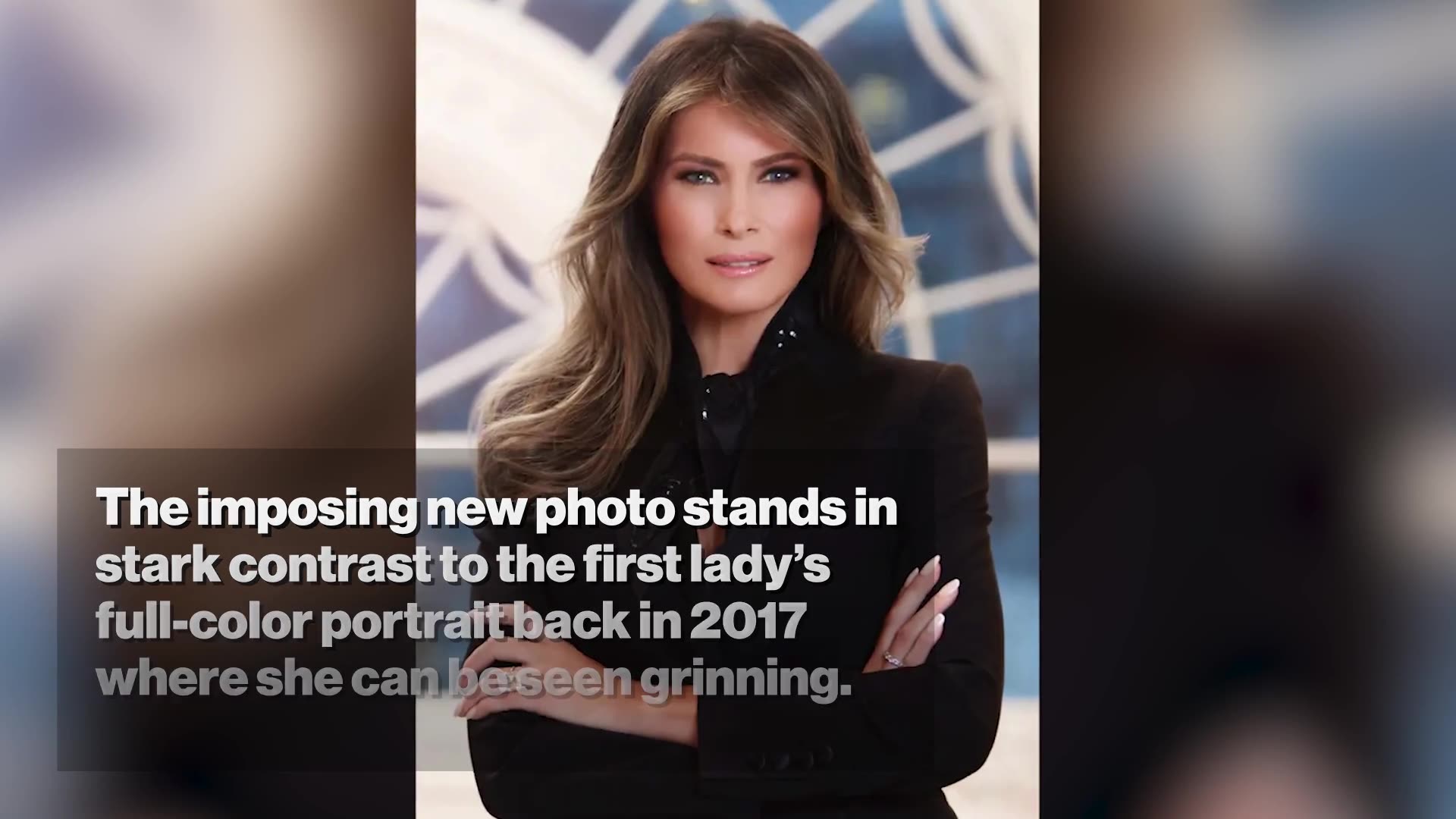 White House unveils first lady Melania Trump's official portrait