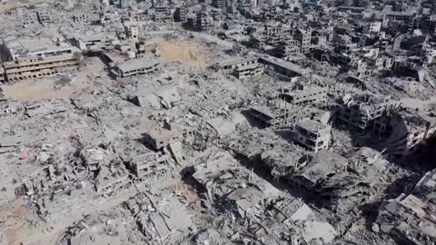 Drone footage shows Jabalia camp in ruins after Gaza ceasefire