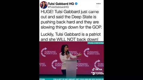 Tulsi on deep state pushback ..