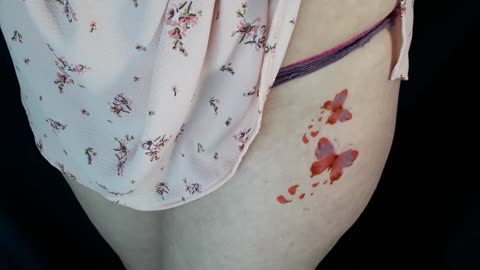 dancing butterflies temporary tattoo sticker magic art design