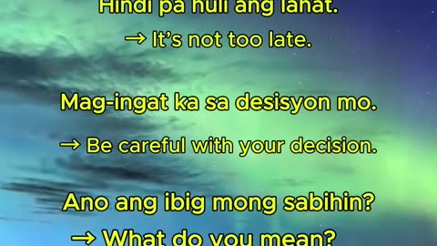 Learn Filipino One Sentence at a Time