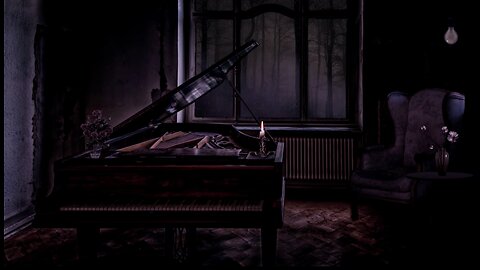 24/7 Live Rain & Piano Ambience 🌧️🎹 Dark Moody Room at Night | Deep Sleep & Focus