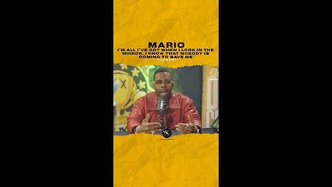 @marioworldwide I’m all I’ve got when I look in the mirror. I know that nobody is coming to save me