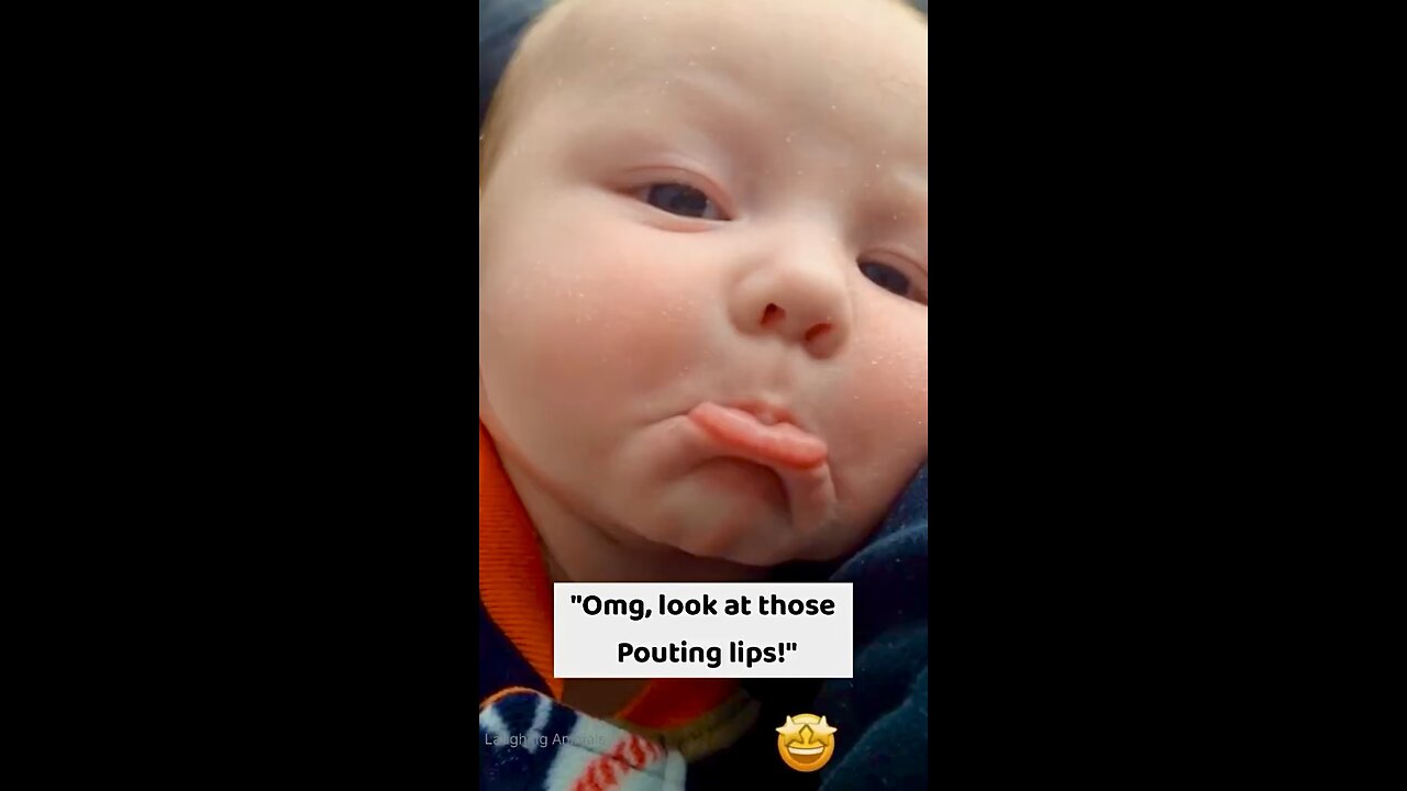 Baby pouts adorably after listening a song!❤️