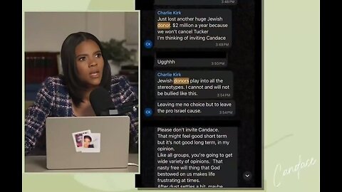 Charlie Kirk Complained about ‘JEWISH Donors’ Bullying Him – Candace Owens