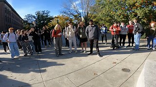 University of Nebraska: Young Lady Helps Me Defend The Faith Against The False Gnostic "Always Sinning" Gospel, Eventually A Large Crowd Forms, Contending with Muslims, Homosexuals, Atheists and Hypocrites, Preaching Jesus Christ!
